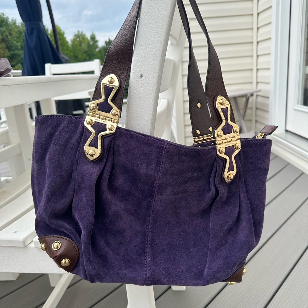 Michael Kors Purple Suede Purse / Handbag